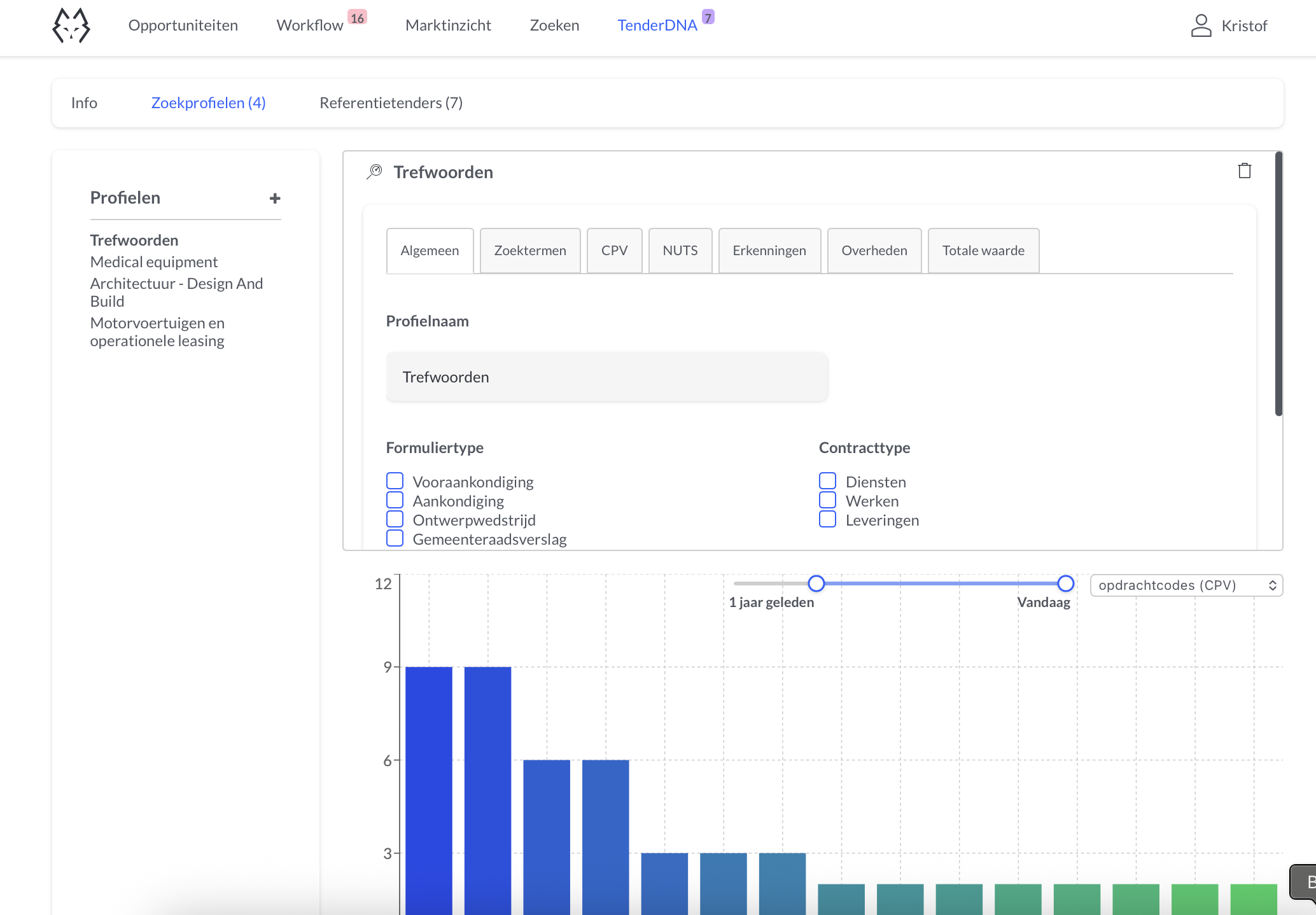 Configurare i profili di ricerca con le dimensioni