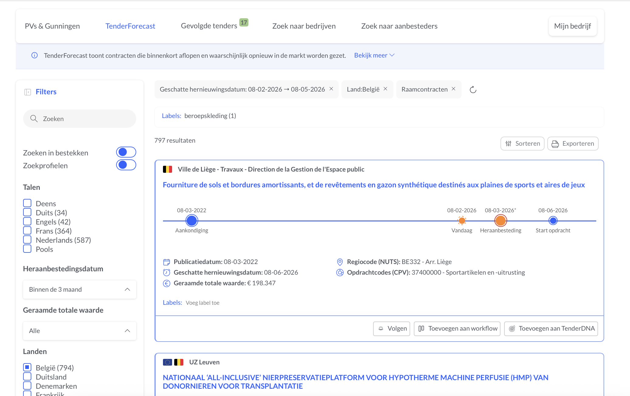 TenderForecast — anticipa i contratti in scadenza